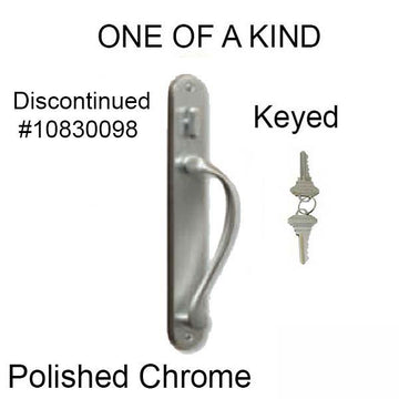 Marvin Active Keyed, Traditional Sliding Door Handle Trim - Polished Chrome